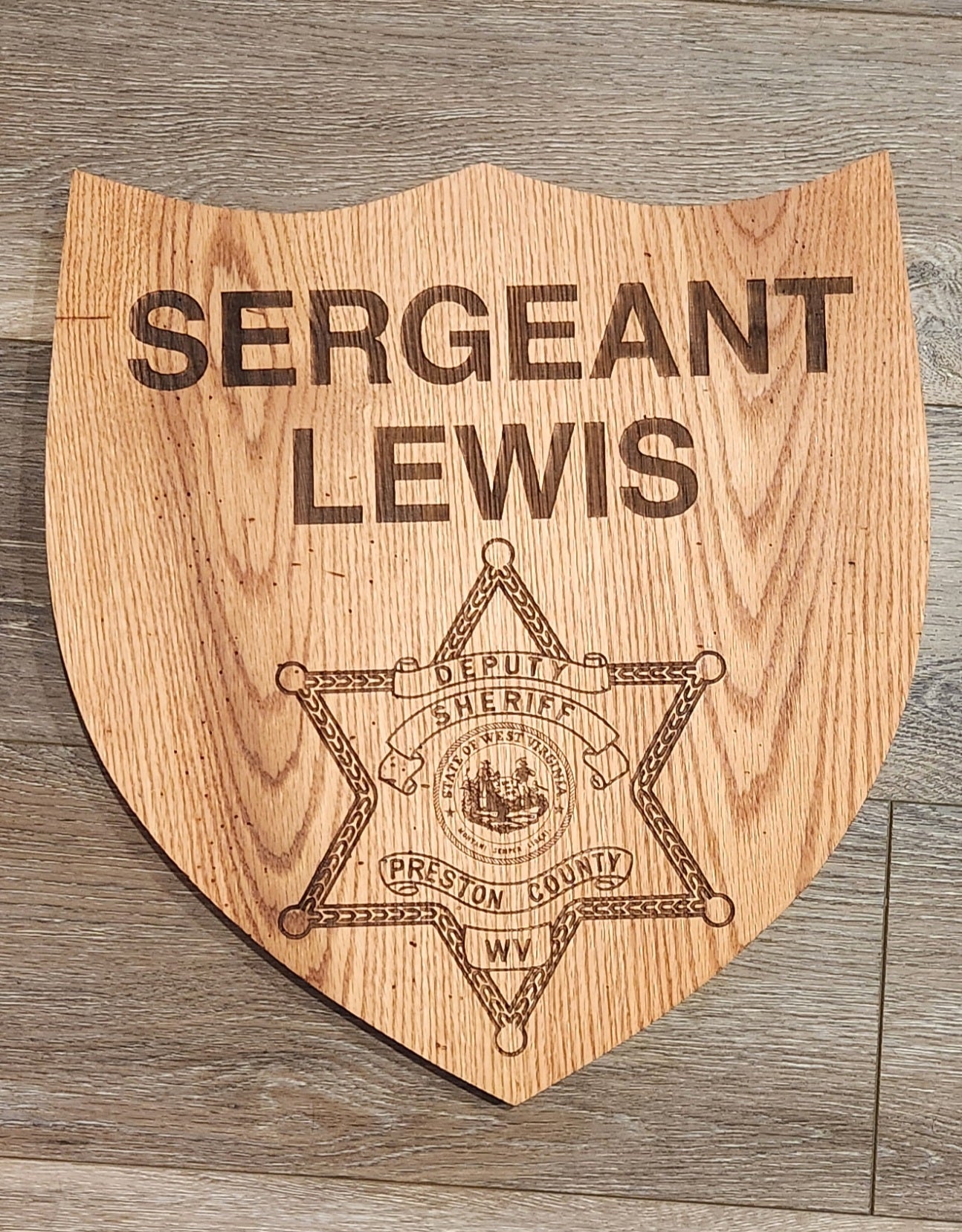 Wood Engraved Sign