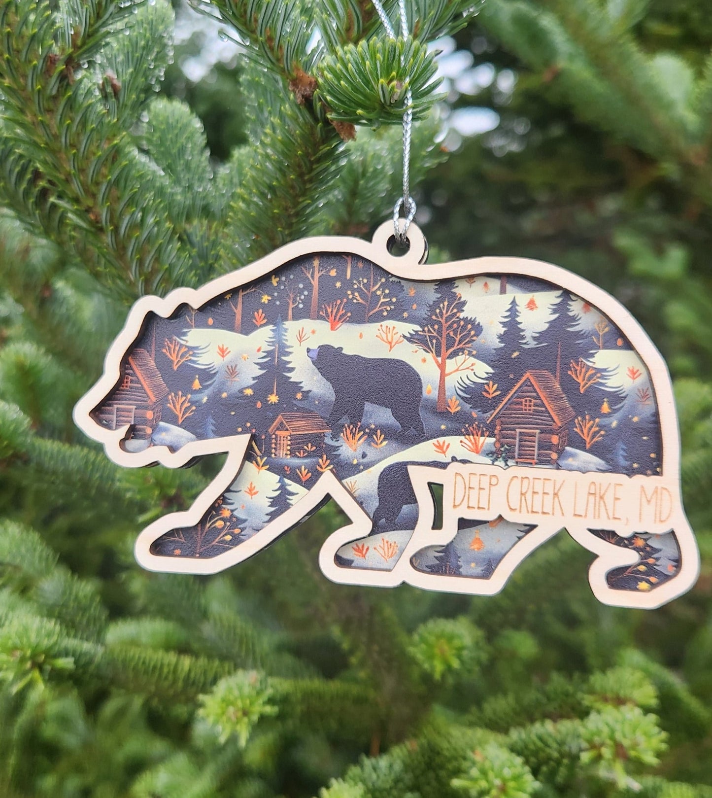 Deep Creek Lake Bear Ornament