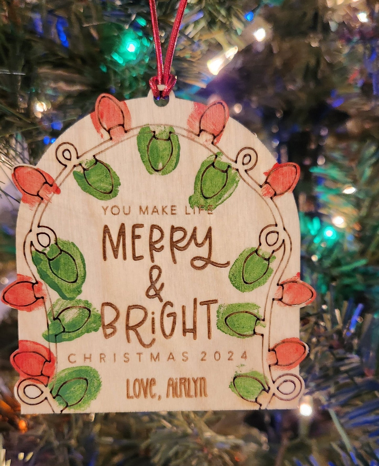 Kids Finger Paint Ornament