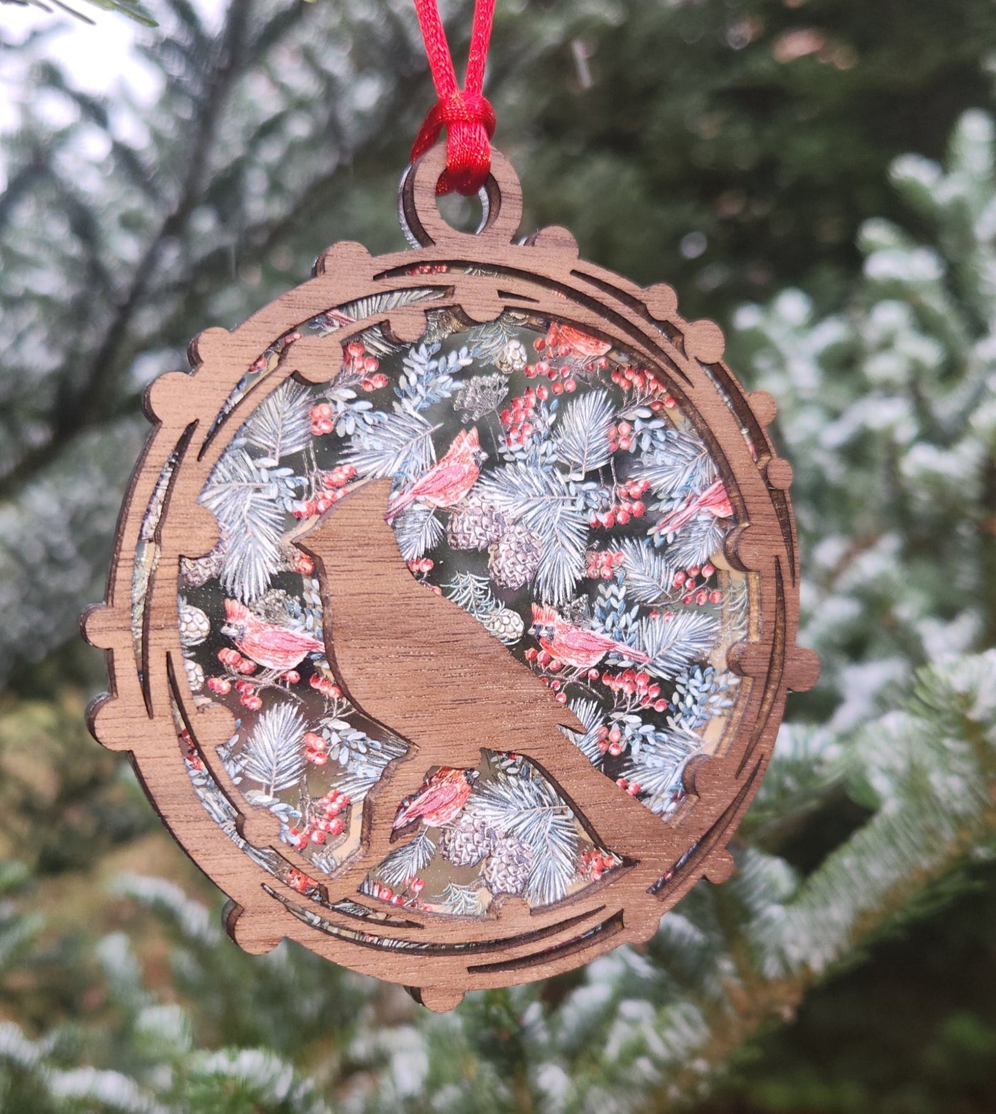 Mirrored Acrylic Cardinals