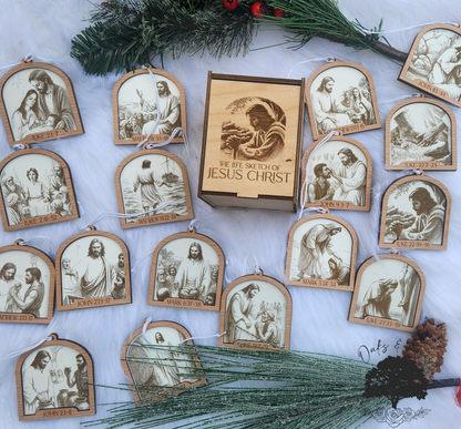 The Life Sketch of Jesus Christ Ornament Set