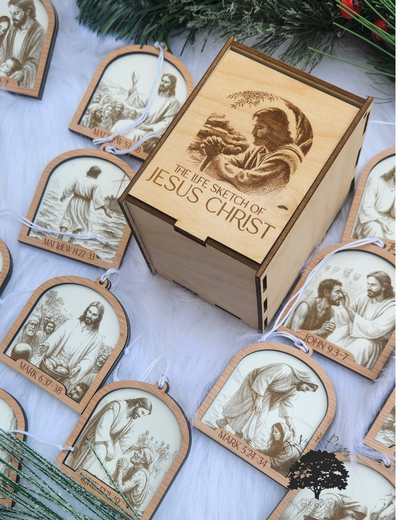 The Life Sketch of Jesus Christ Ornament Set